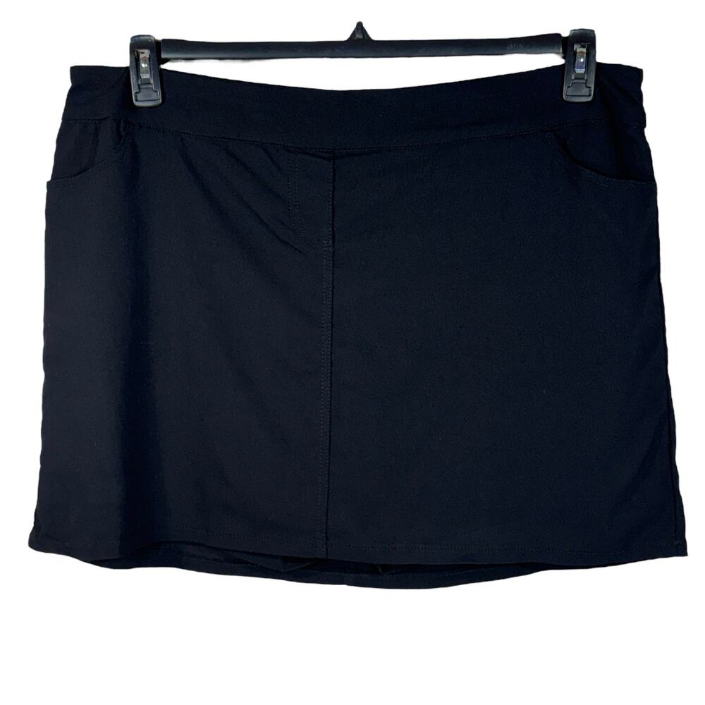Westbound SZ 18 Skort Pull-On Stretch Pockets Short Attached Briefs Black New